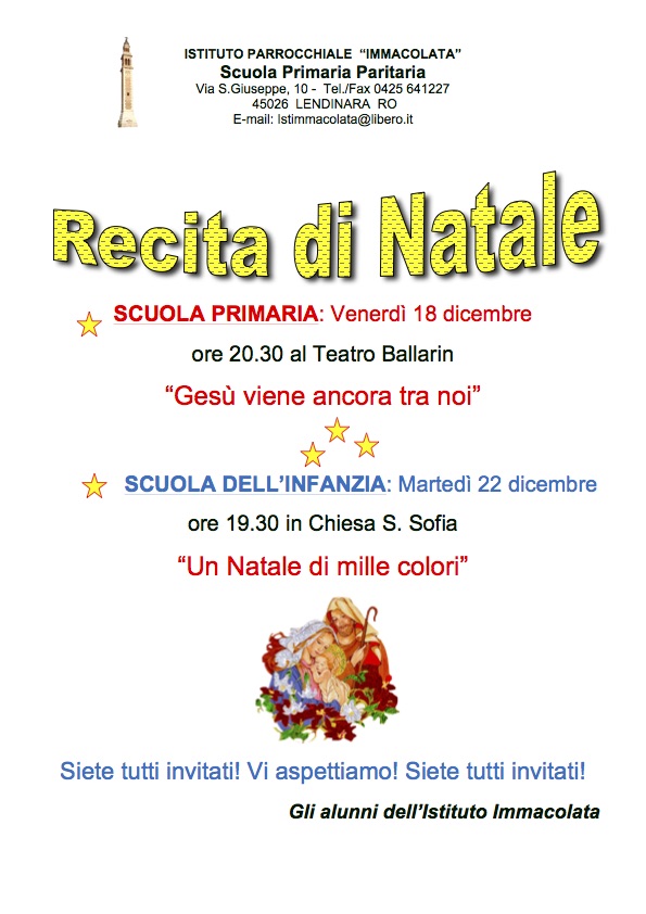 Recita Di Natale.Recita Di Natale Scuola Santa Sofia Lendinarascuola Santa Sofia Lendinara